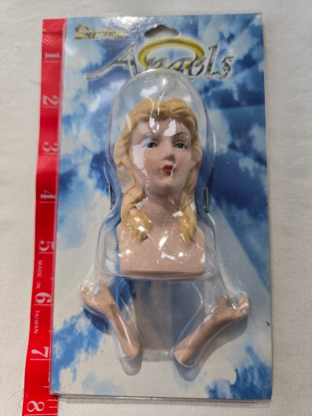 Darice Angel Blonde Porcelain Doll Parts Head & Hands 3 Piece 2¾ Inch NIB